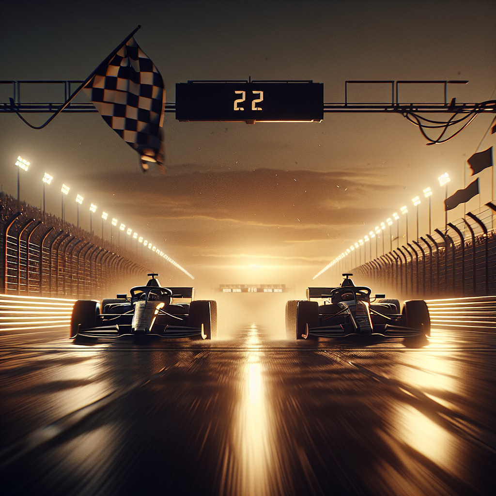 Финальный момент Гран-При 2025: финиш и решающий обгон, драматичное освещение